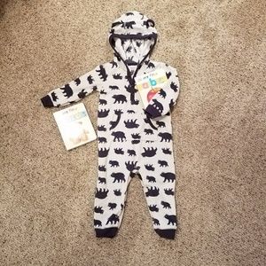 Carters 18mo Fleece Bear Romper with Snaps